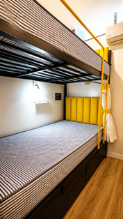Clean corridor with personal storage cabinets at Zest Stays 1059 boys hostel
